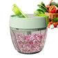 Ourokhome Hand Pull String Vegetable Chopper with Feeding Inlet