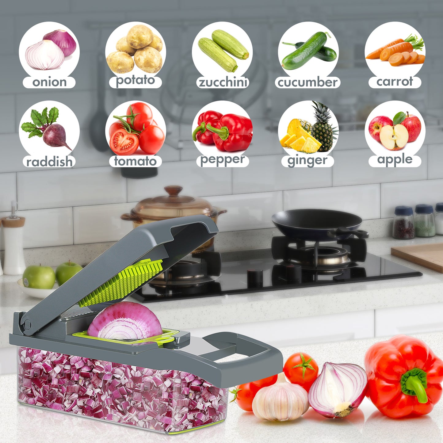 Ourokhome Vegetable Chopper Onion Cutter