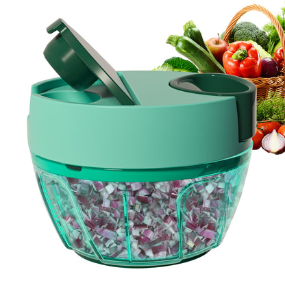 Ourokhome Hand Pull String Vegetable Chopper with Feeding Inlet