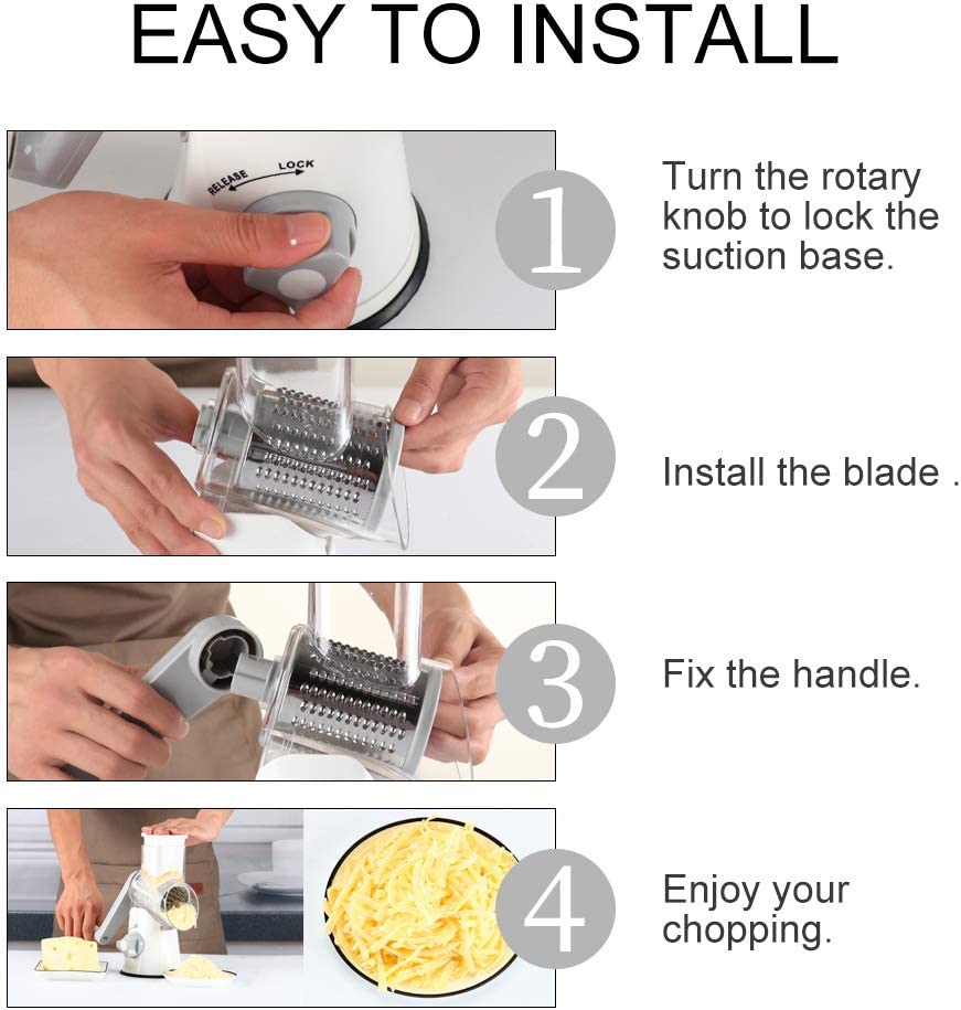 Ourokhome Rotary Cheese Grater Shredder! 